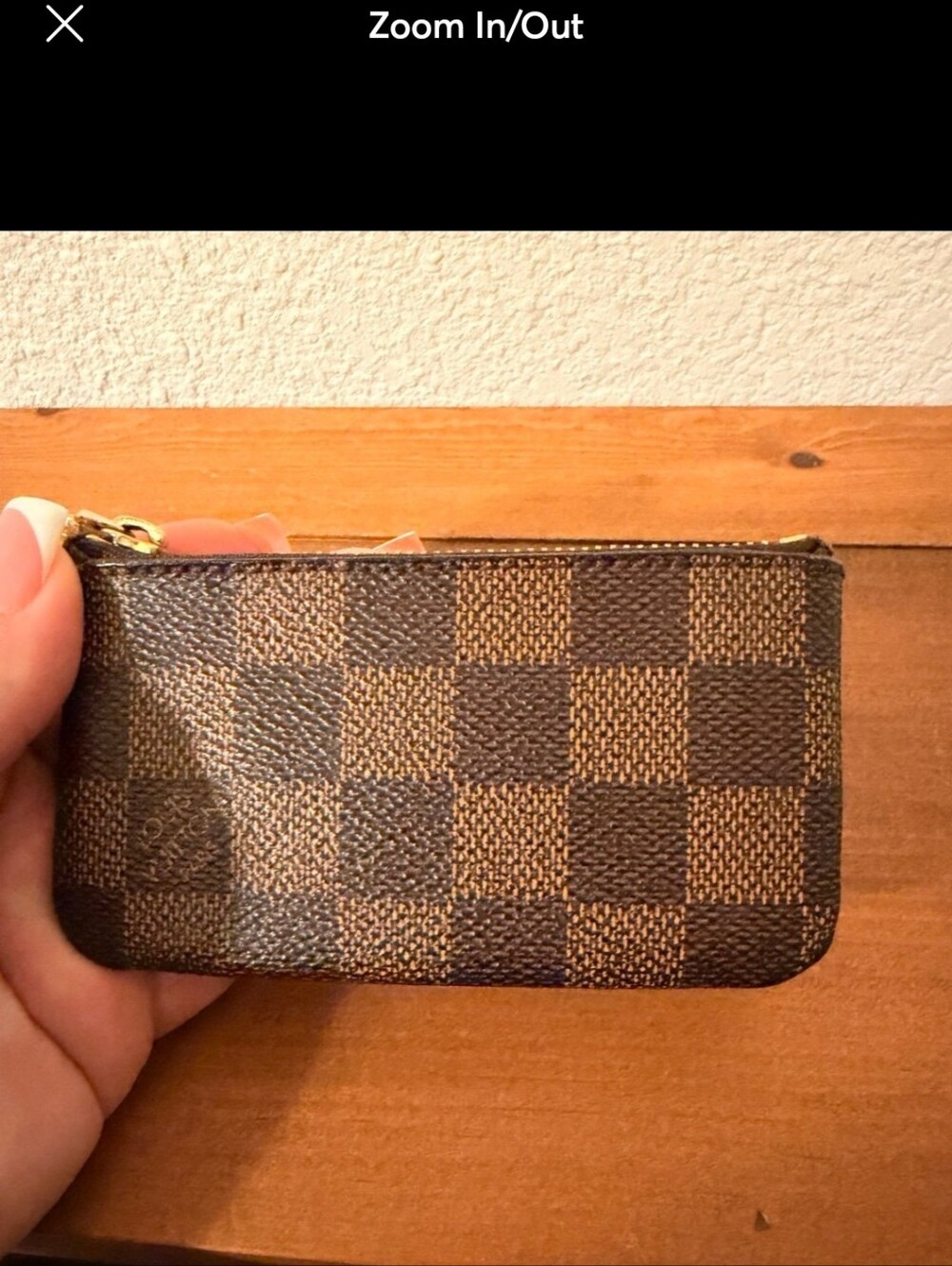Louis Vuitton Damier Ebene Authentic Key Pouch Cqrd Holdet